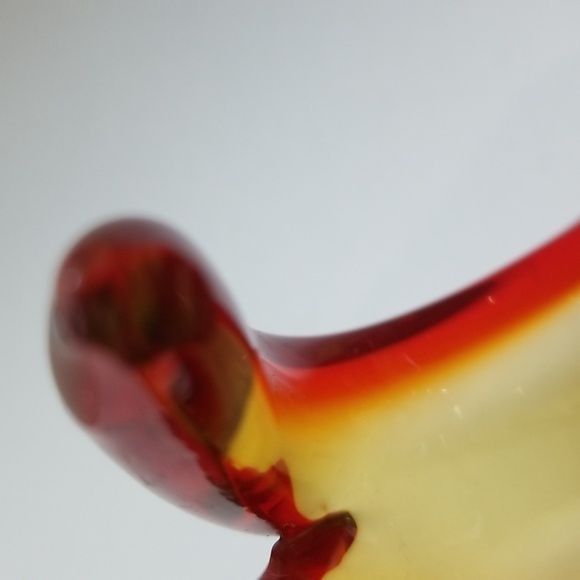 MCM Red Gold Art Glass Piece - Picture 5 of 10